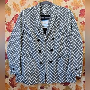Anne Klein Chevron Patterned Blazer-size XL-New with Tags